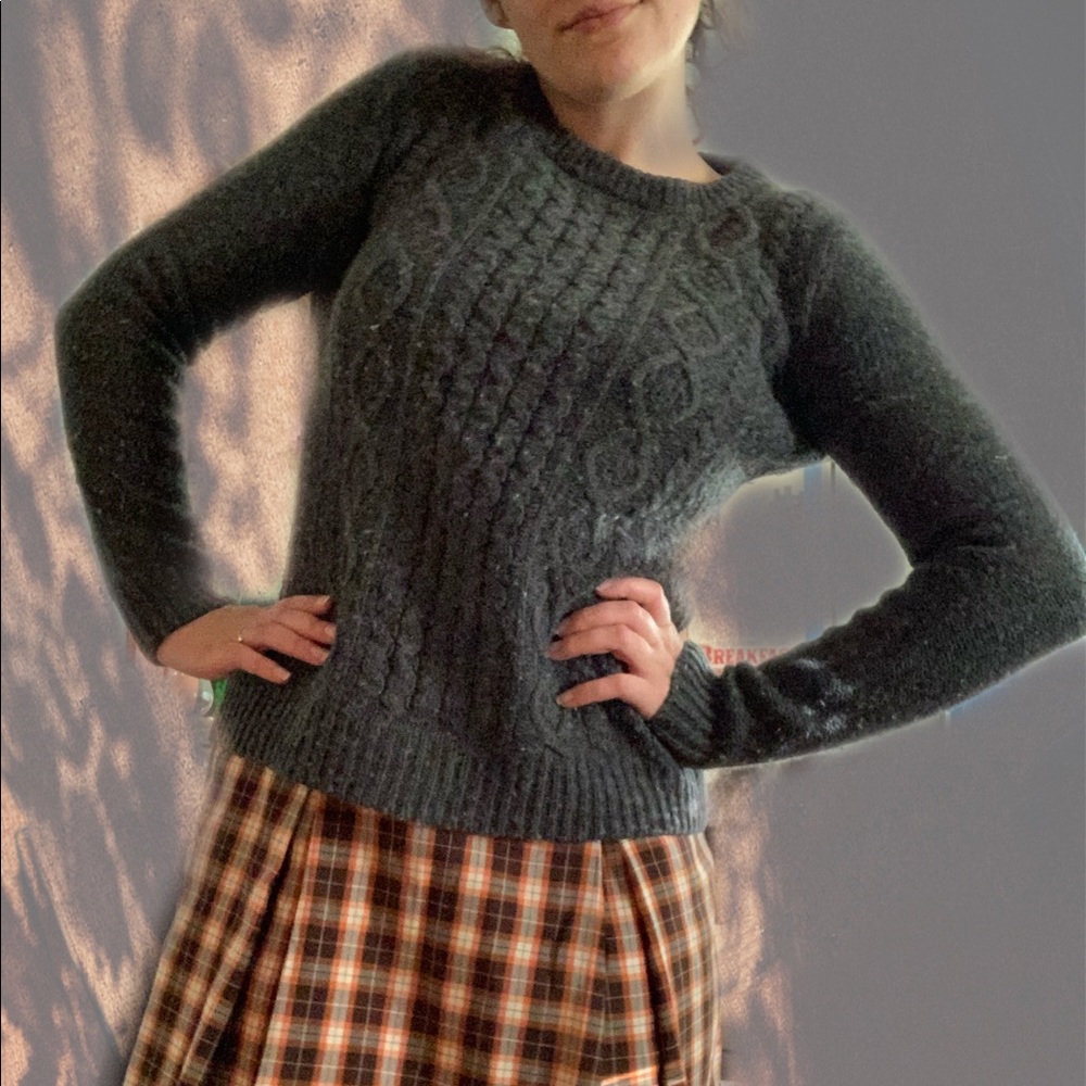 j crew wool cable knit sweater